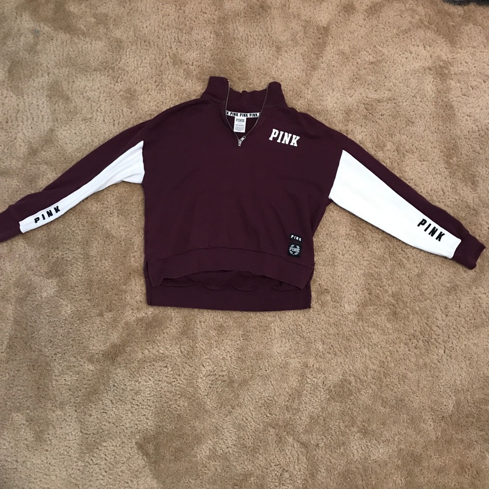 Pink Zip Up Sweatshirt
